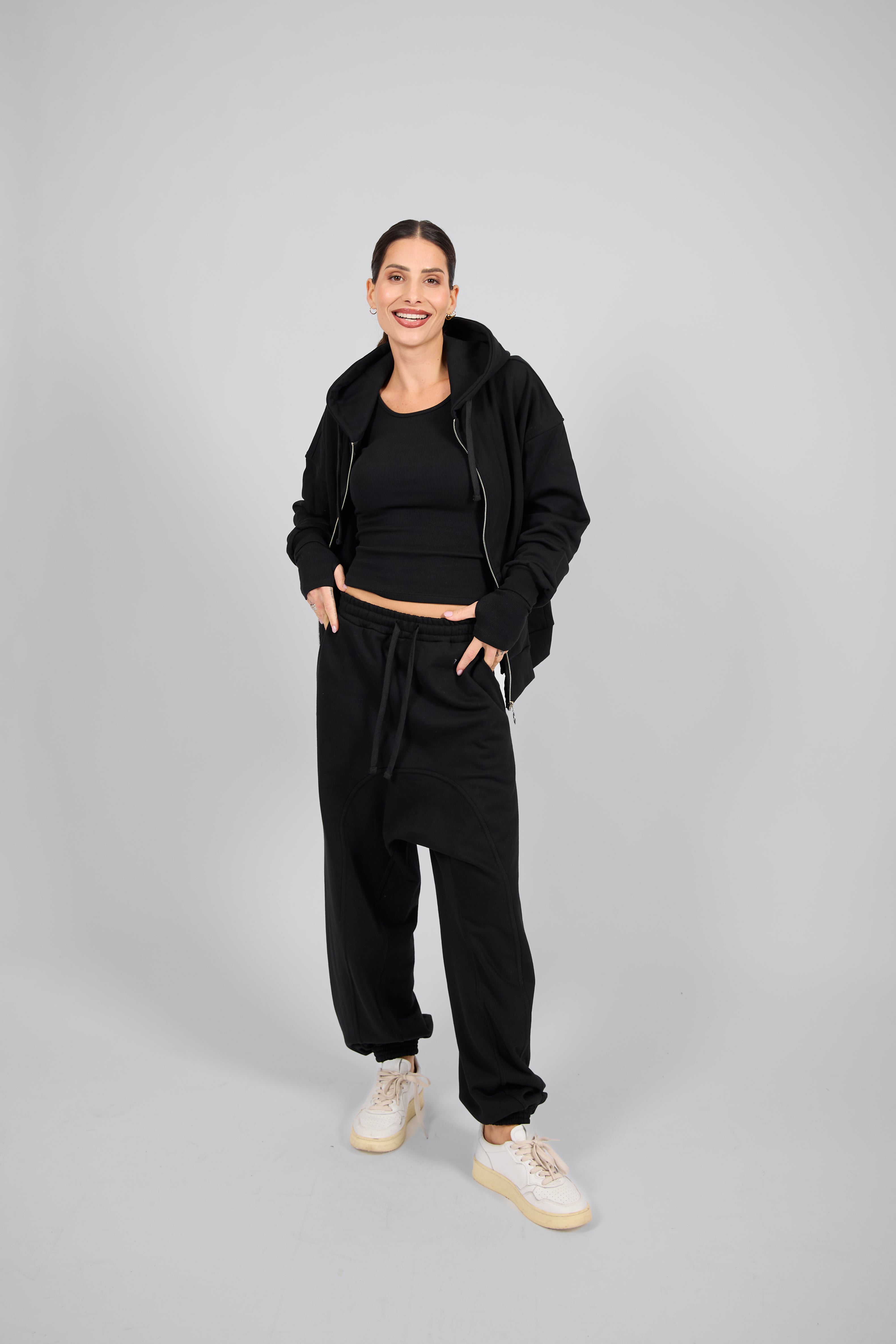 BLACKOUT DROP-CROTCH PANTS – Drop crotch trousers