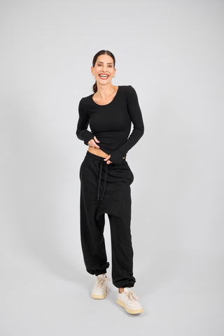BLACKOUT DROP-CROTCH PANTS – Drop crotch trousers 