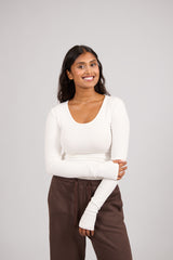 ECLIPSE – Maglia a costine con dettaglio pollice